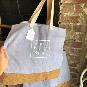 Denim tote.